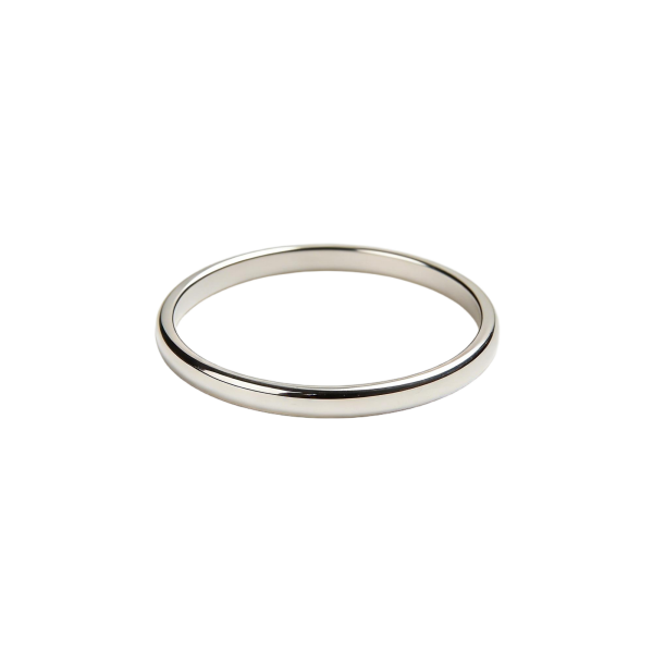 Classic Smooth Silver Bangle Bracelet