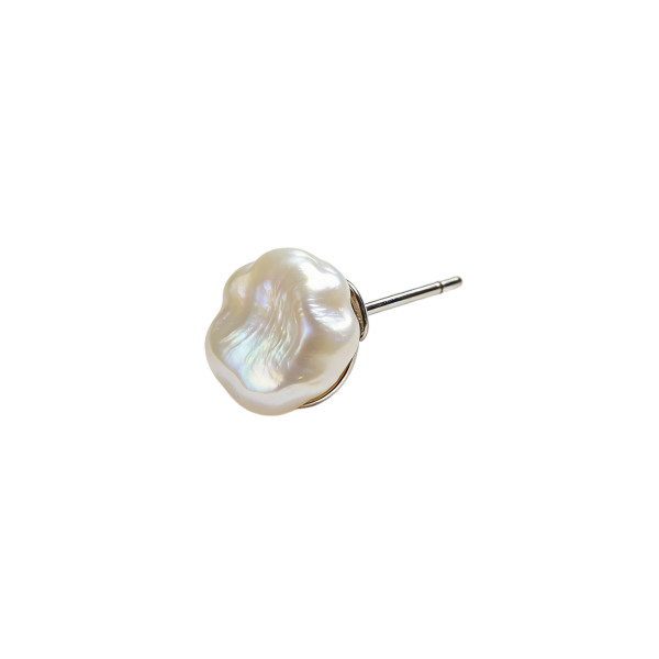 Single Baroque Pearl Stud Earring