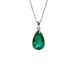 Teardrop Emerald Pendant Necklace
