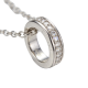 Paved Crystal Circle Pendant Necklace