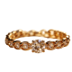 Gold-Tone Twisted Band CZ Ring