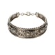 Vintage Floral Engraved Silver Bangle Bracelet